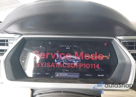 2013 Tesla Model S z USA, uszkodzony, nr VIN 5YJSA1AC8DFP10114